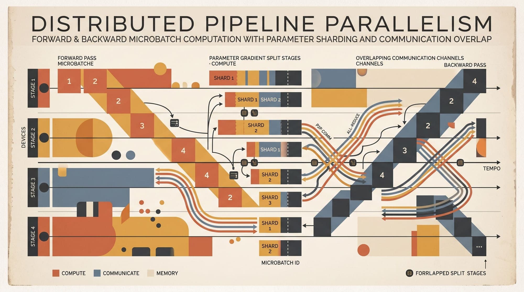 Pipeline Parallelism in Production LLM Training: Comparing 1F1B, Interleaved 1F1B, Zero-Bubble, and DualPipe Schedules