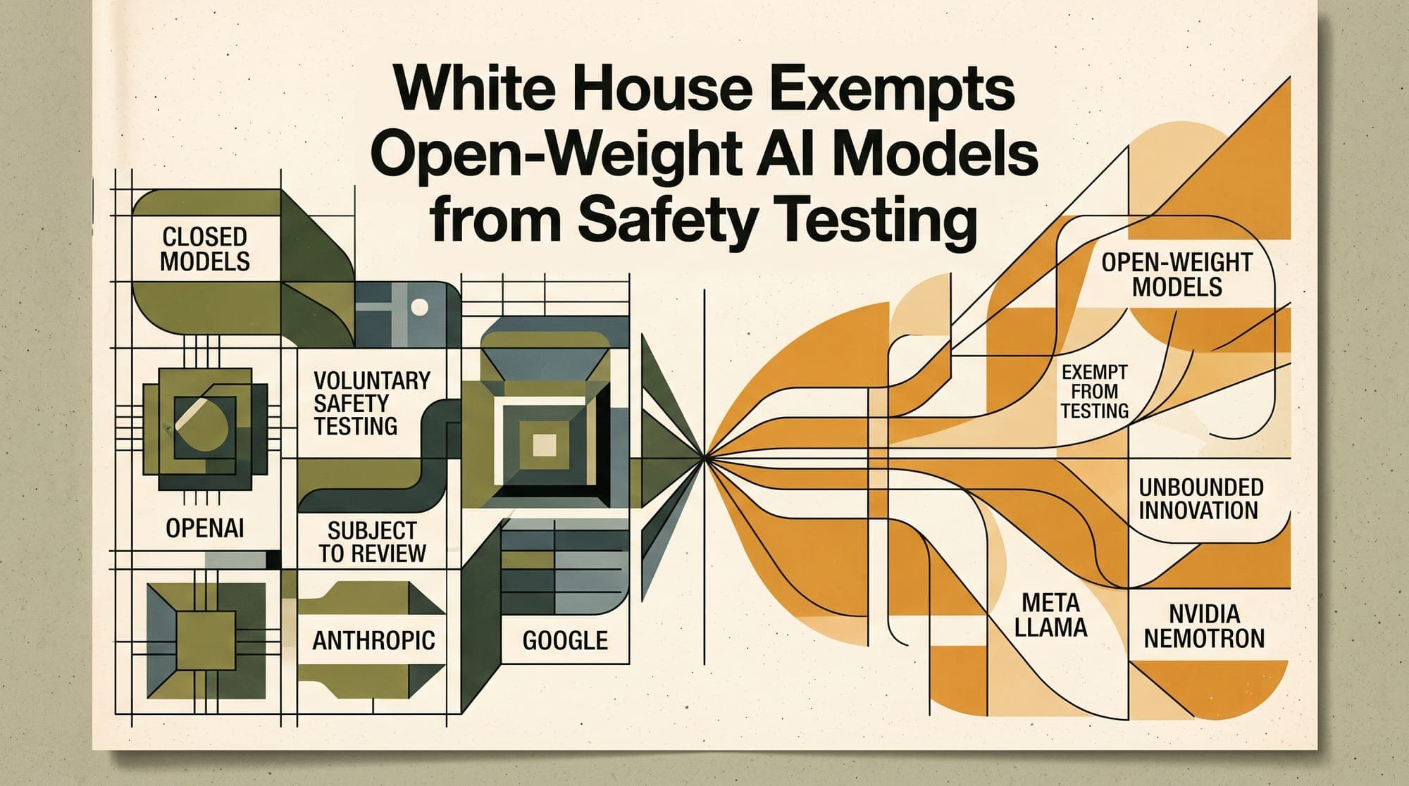 White House Exempts Open-Weight AI Models from Safety Testing