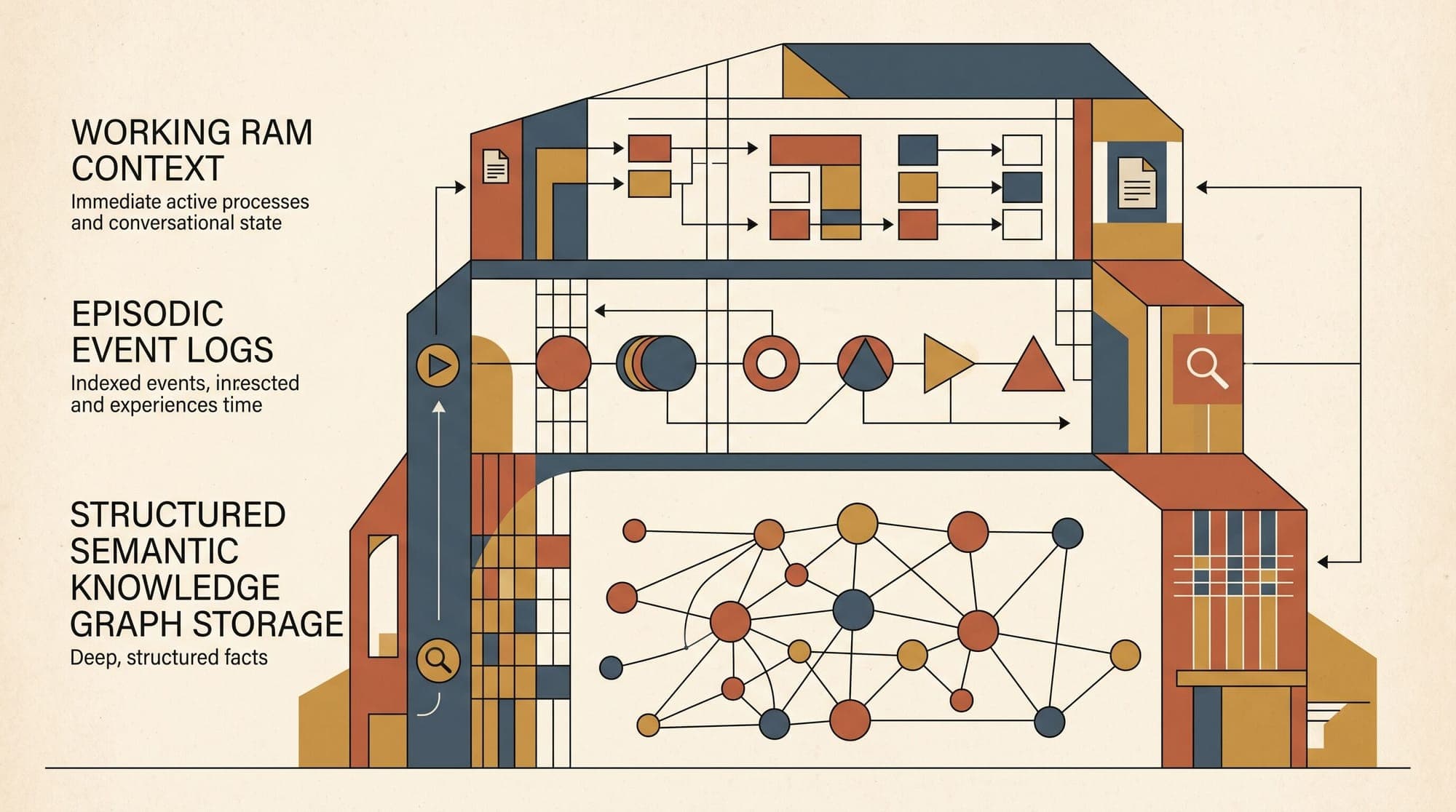 Agent Memory Architectures in Production: Working Context, Episodic Buffers, Semantic Graphs, and State Serialization