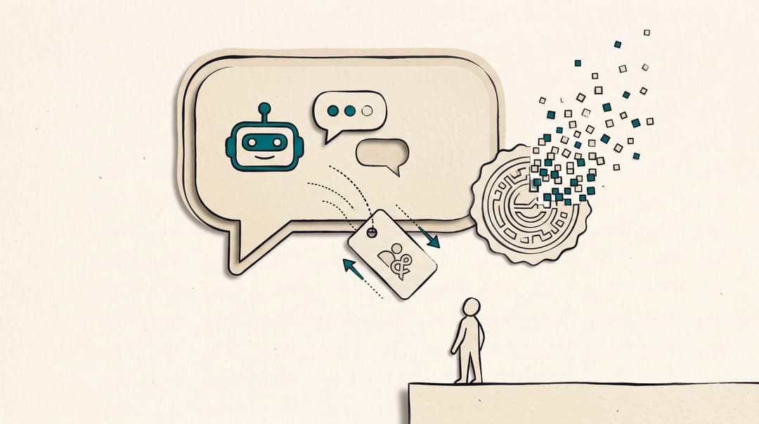 Illustration of a chatbot watermark being stripped