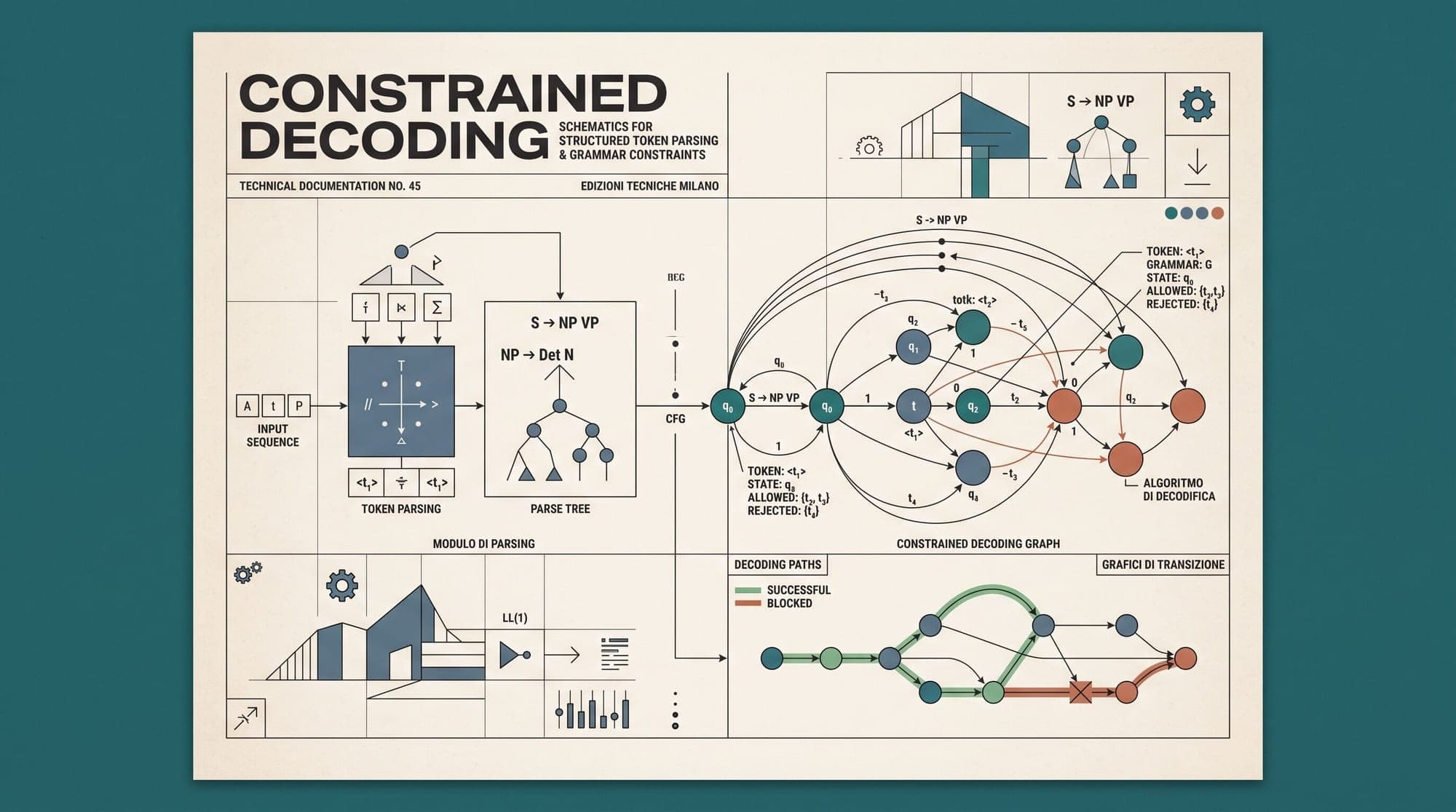 Constrained Decoding and Structured Output Engines in Production: Comparing XGrammar, llguidance, Outlines, and llama.cpp GBNF Architecture, FSM Compilation, Token Masking Latency, and Serving Economics