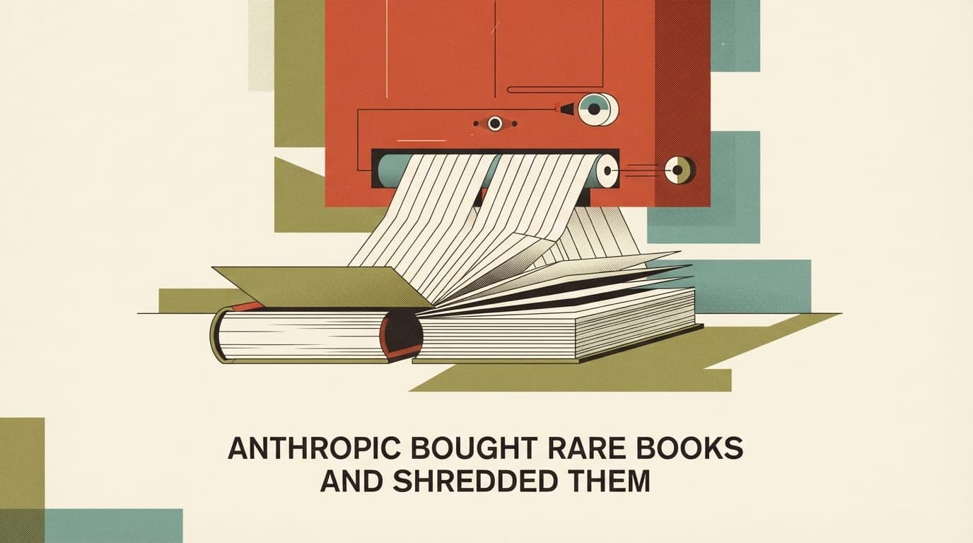 Anthropic bought rare books, sliced off their spines, and shredded the originals to train Claude