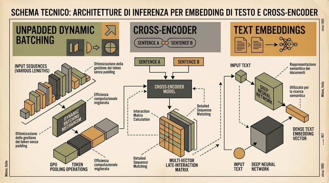 Inference architecture diagram for production embedding and reranking serving
