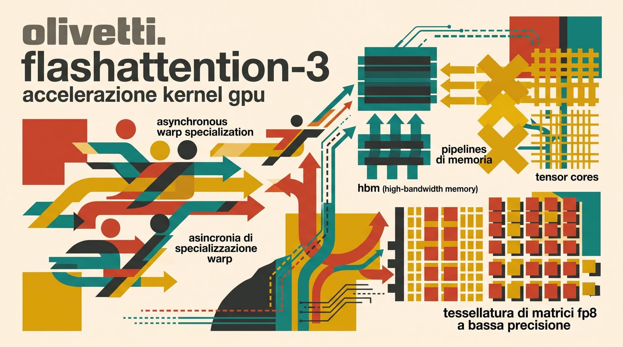 FlashAttention-3: How Warp Specialization, Asynchronous TMA Tiling, and FP8 Hardware Acceleration Scale Attention on Hopper GPUs