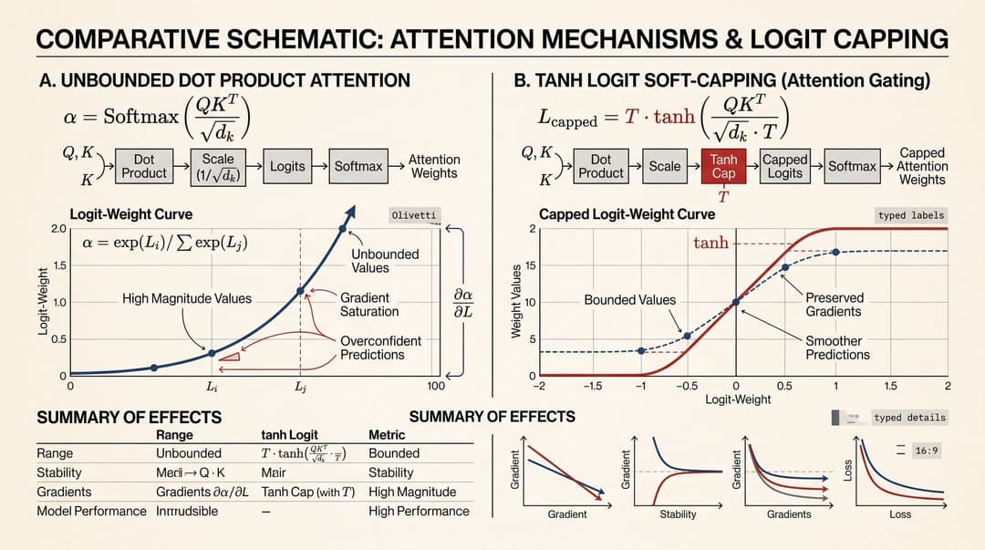 Logit Soft-Capping Architecture and Attention Flow