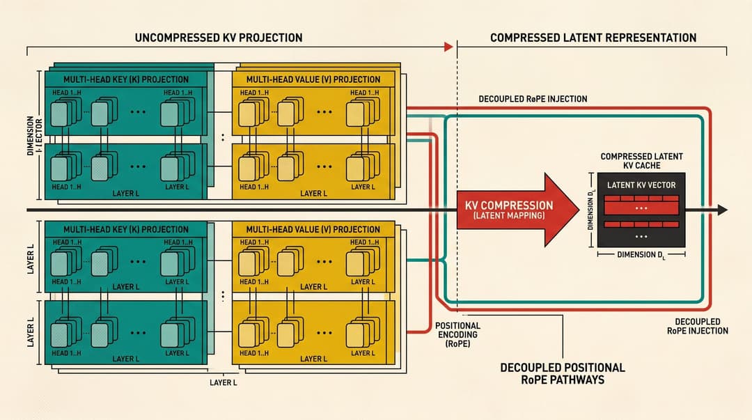 Multi-Head Latent Attention Architecture and Key-Value Compression