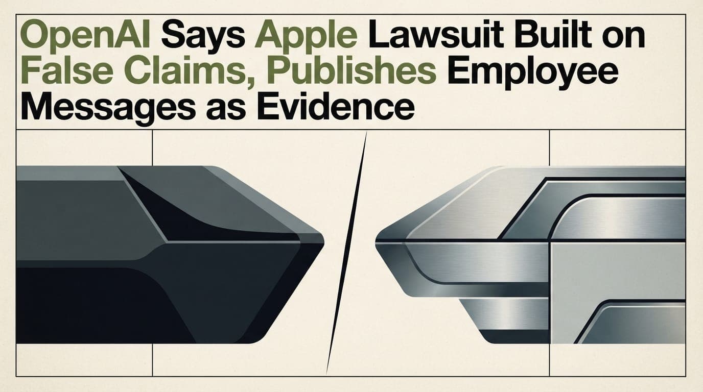 OpenAI Says Apple Lawsuit Built on False Claims, Publishes Employee Messages as Evidence
