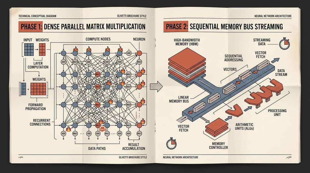 Prefill versus Decode Arithmetic Intensity and Memory Flow