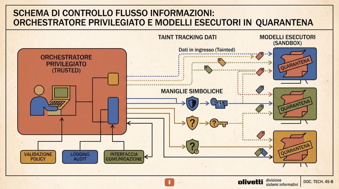 Architectural isolation and information flow control in AI agent systems