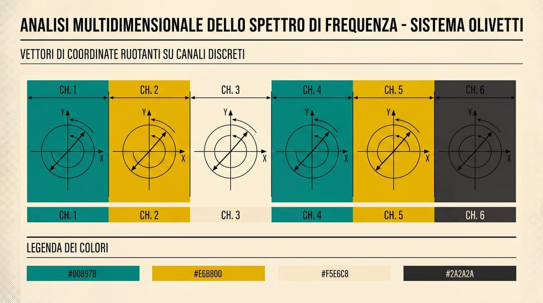 Rotary Position Embeddings mid-century illustration