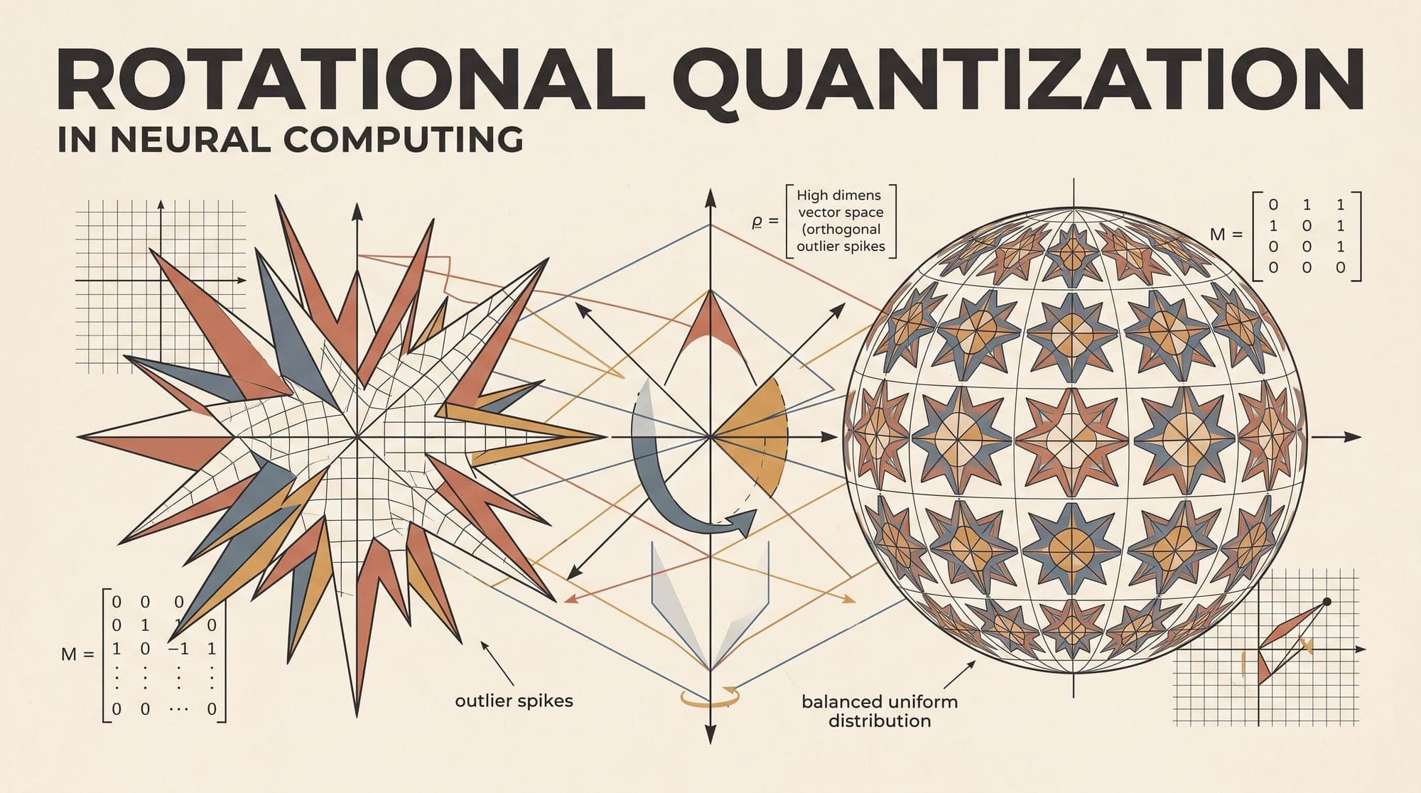 Rotational Quantization: How Orthogonal Transforms and Hadamard Incoherence Enable Outlier-Free Low-Bit Inference