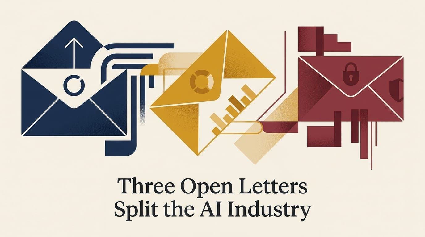 Three open letters split the AI industry on open weights and development pacing