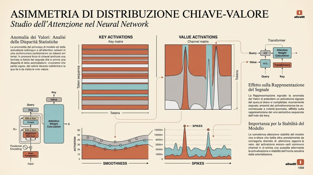 Asymmetric activation distributions in Key and Value caches