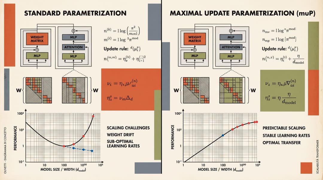 Standard Parametrization versus Maximal Update Parametrization Dynamics