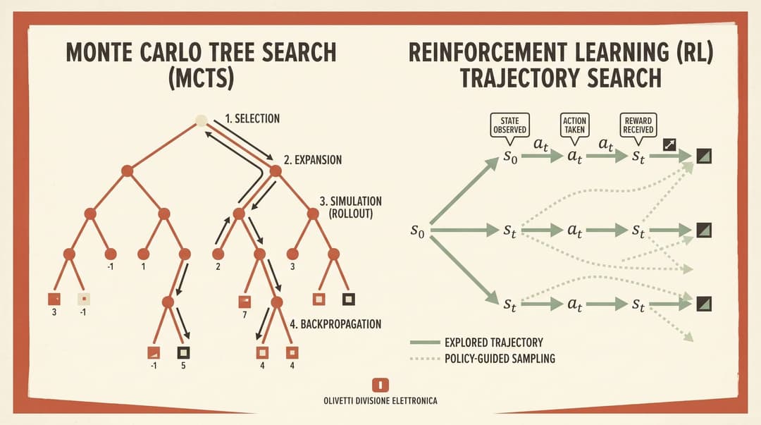 Reasoning Trajectory Search and Reinforcement Learning Architecture