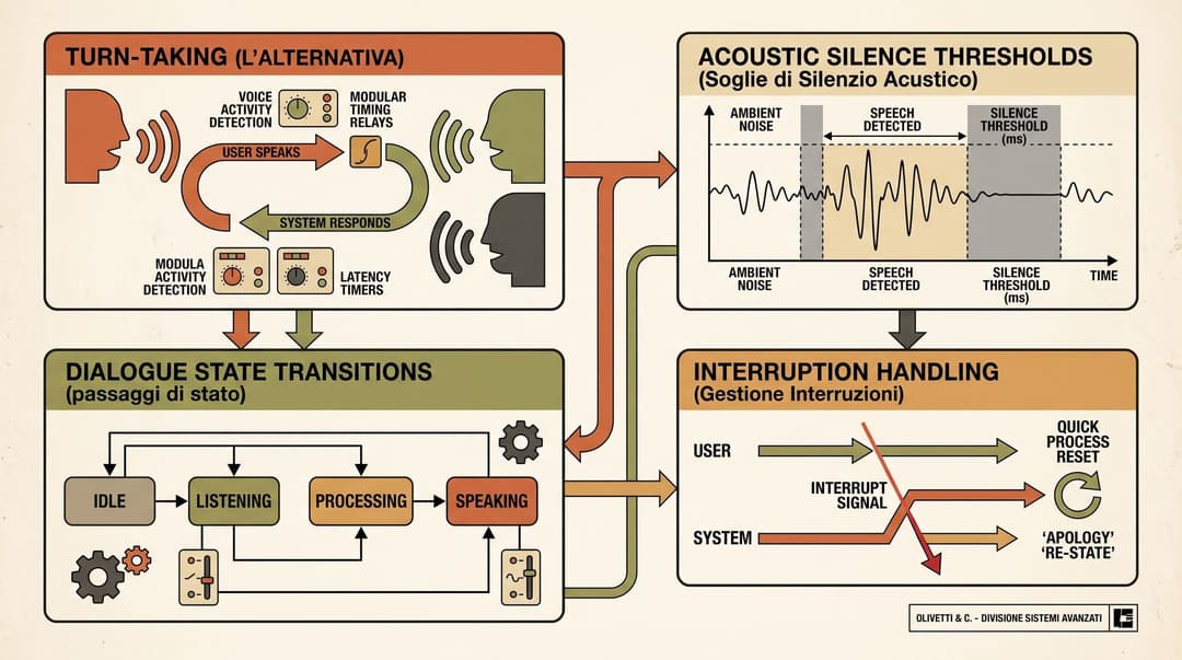 Semantic turn-taking and endpointing architecture