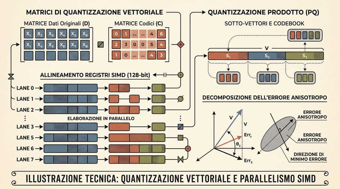 Vector Quantization Matrices and SIMD Register Execution