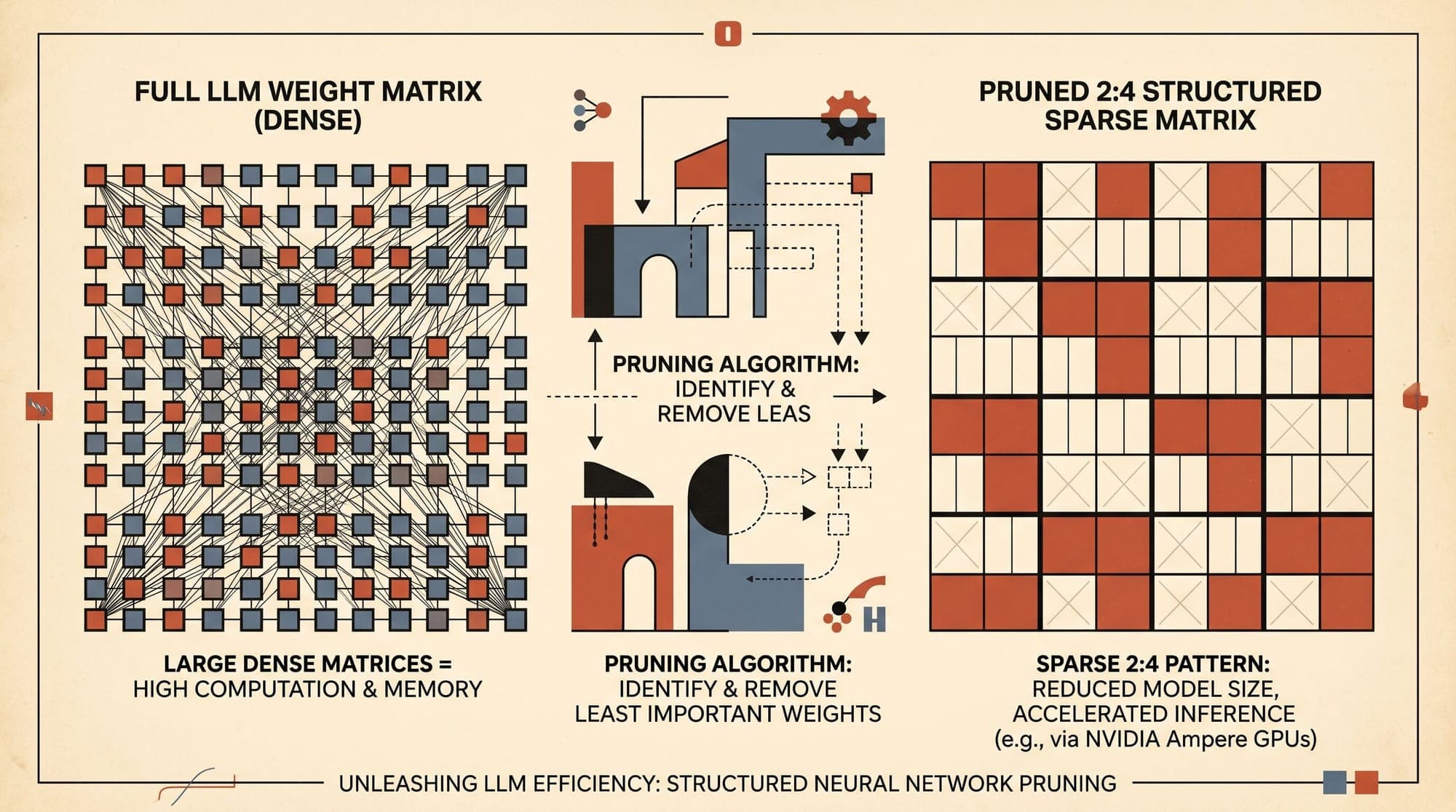 Weight Pruning in Large Language Models: Mathematical Foundations of Magnitude Pruning, Wanda, SparseGPT, and Semi-Structured 2:4 Sparsity
